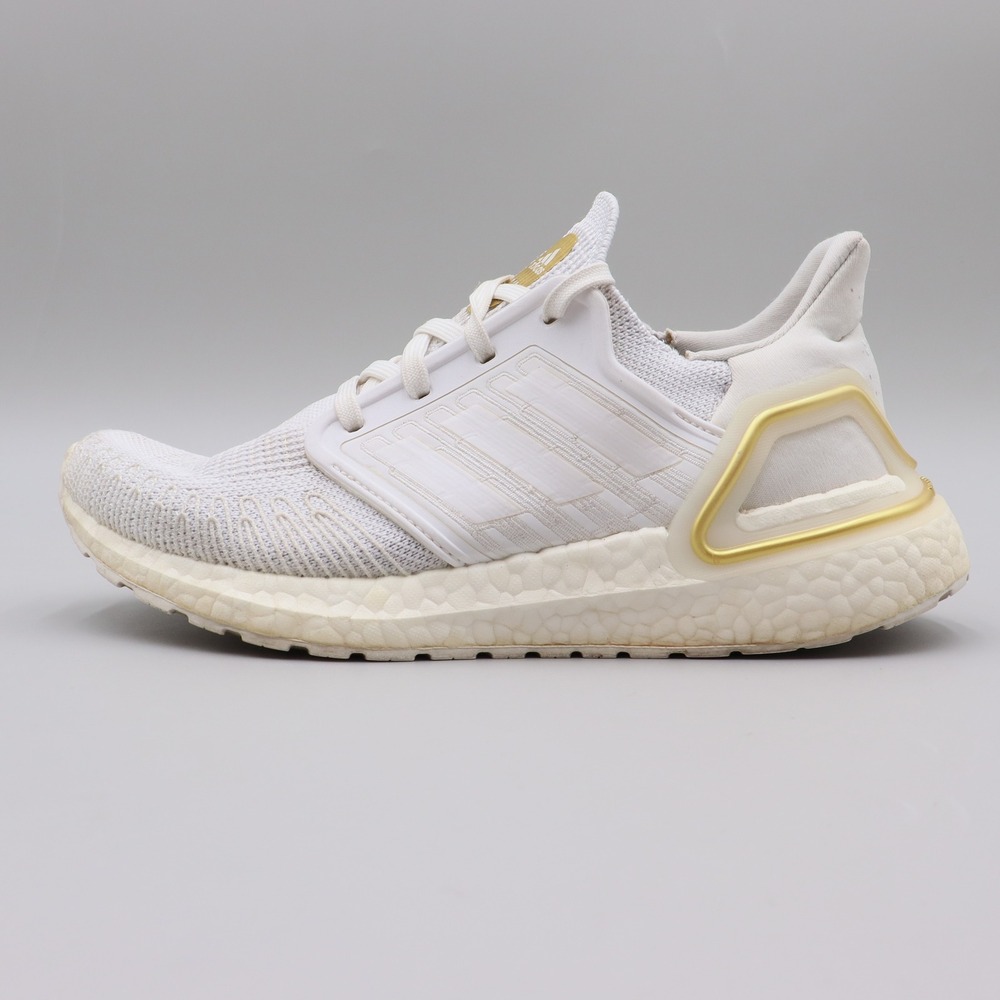 adidas Ultraboost 20 Womens Size 6.5 US White Metallic Gold Running Shoes FV8351 - Picture 3 of 9